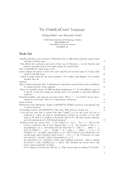 The CoreLaCasa 1 Language