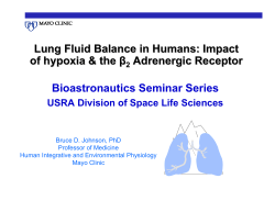 Lung Fluid Balance in Humans - Division of Space Life Sciences