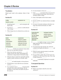 256 Chapter 8 Review - District 196 e