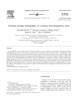 Osmium isotope stratigraphy of a marine ferromanganese