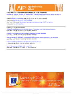 Laser-induced single point nanowelding of silver nanowires