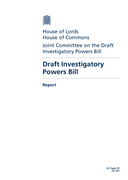 Draft Investigatory Powers Bill