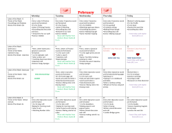 February - Landsburg Learning Centre