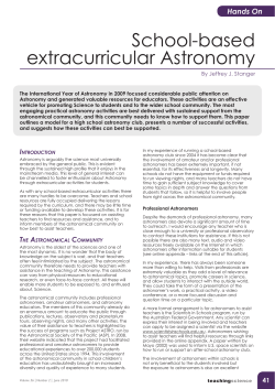 School-based extracurricular Astronomy