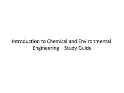 Introduction to Chemical and Environmental Engineering &ndash; Study