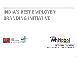 INDIA`S BEST EMPLOYER: BRANDING INITIATIVE