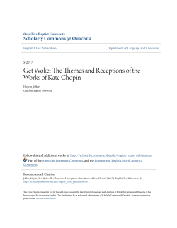 Get Woke: The Themes and Receptions of the Works of Kate Chopin
