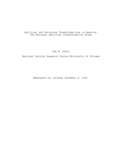 Spiritual and Religious Transformations in America