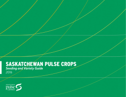 Saskatchewan Pulse Crops Seeding and Variety Guide 2016