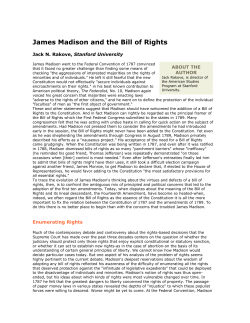 Minority Rights and Bill of Rights/James Madison