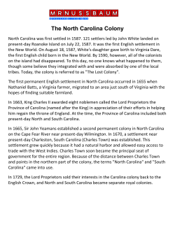 The North Carolina Colony