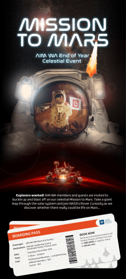 Explorers wanted! AIM WA members and guests are invited to