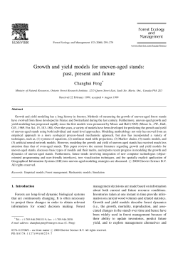 Growth and yield models for uneven-aged stands - ECO