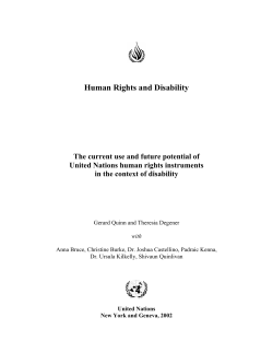 Human Rights and Disability