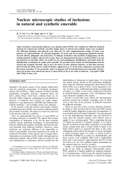 Nuclear microscopic studies of inclusions in natural and synthetic