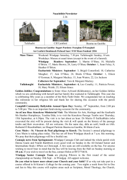 Nuachtlitir/Newsletter 2.36 Tulchacht Cill Lamhra&iacute; Bearna na