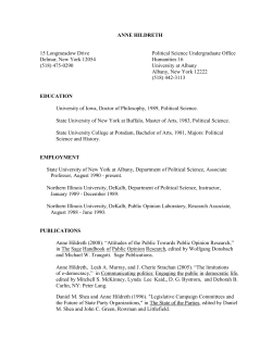 anne hildreth - University at Albany