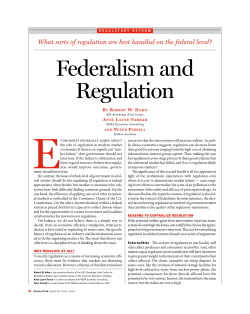 Federalism and Regulation