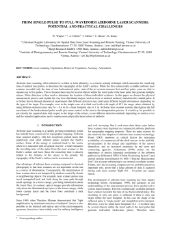 from single-pulse to full-waveform airborne laser scanners