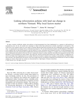 Linking reforestation policies with land use change in northern