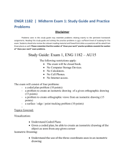 ENGR 1182 | Midterm Exam 1: Study Guide and Practice Problems