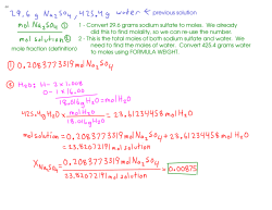 previous solution mole fraction (definition) 1