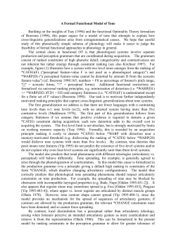 A formal functional model of tone