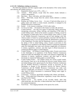 G.S. 113-129 Page 1 &sect; 113-129. Definitions relating to resources