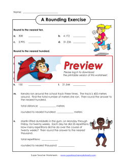 A Rounding Exercise - Super Teacher Worksheets