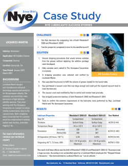 Lockheed Martin - Nye Lubricants