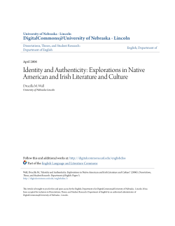 Identity and Authenticity: Explorations in Native American and Irish