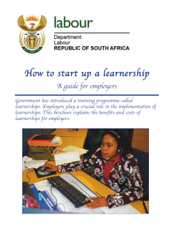 How to start a learnership, a guide for