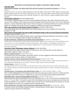 NON-FICTION Judge Sewall`s apology : the Salem witch trials and