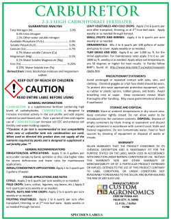 Label - Custom Agronomics