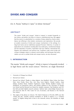 divide and conquer - Oxford Academic