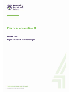 Financial Accounting II - Accounting Technicians Ireland
