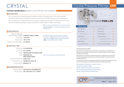 4895 Rev A Crystal Pressure Fittings Data Sheet