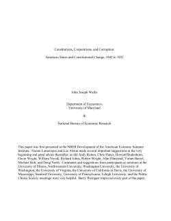 Constitutions, Corporations, and Corruption: American States and