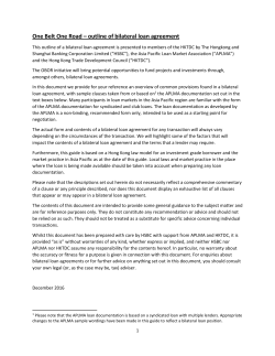 Outline of Bilateral Loan Agreement