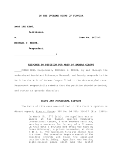 IN THE SUPREME COURT OF FLORIDA AMOS LEE KING