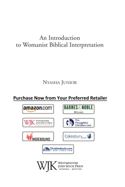 An introduction to womanist biblical interpretation