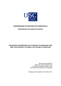 Autotrophic denitrification for treatment of - Minerva