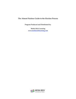 The Almost Painless Guide to the Election Process
