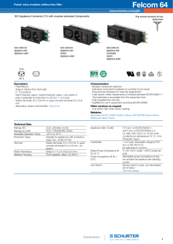 Felcom 64 - Power entry modules without line filter
