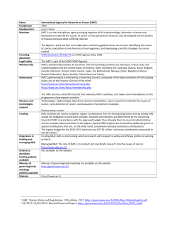 Name International Agency for Research on Cancer (IARC