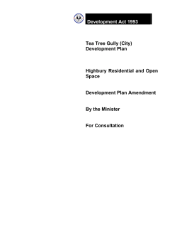 Development Act 1993 Tea Tree Gully (City) Development Plan