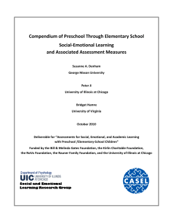 Compendium of Preschool Through Elementary School Social