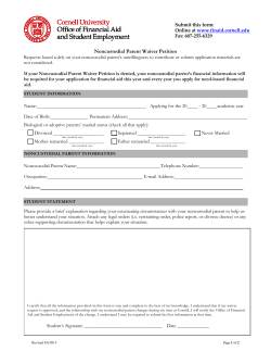 Noncustodial Parent Waiver Petition
