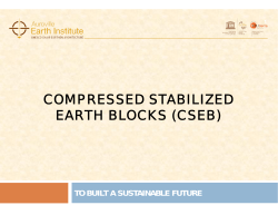 compressed stabilized earth blocks (cseb)