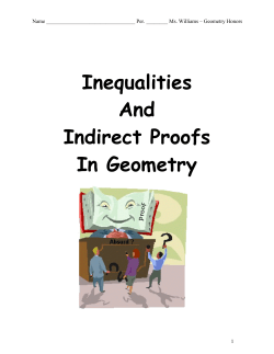 Inequality Postulates and Theorems